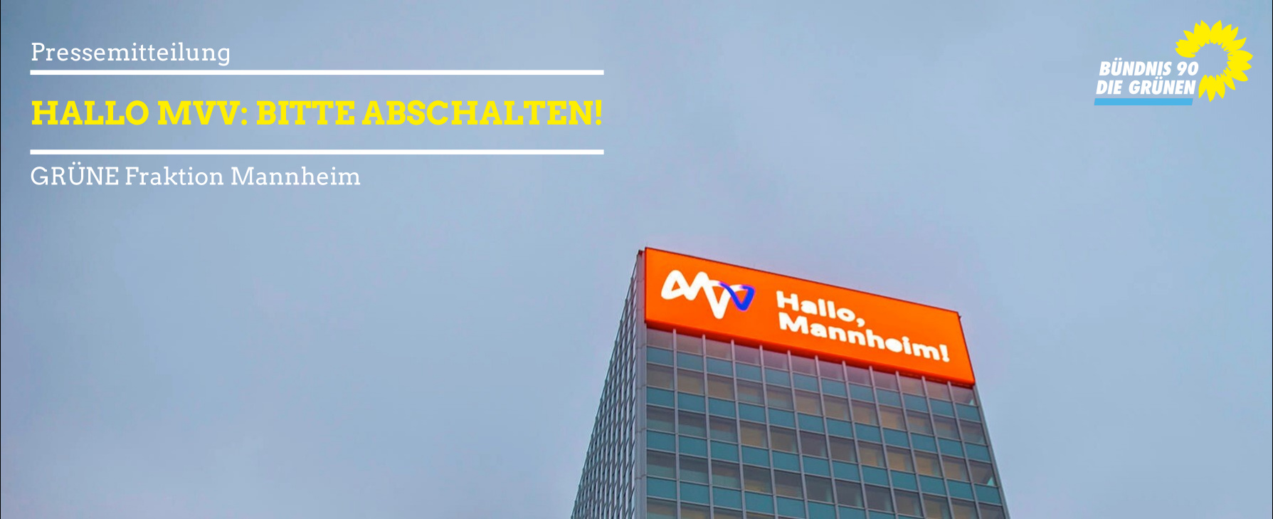 LED-Tafel an MVV-Hochhaus