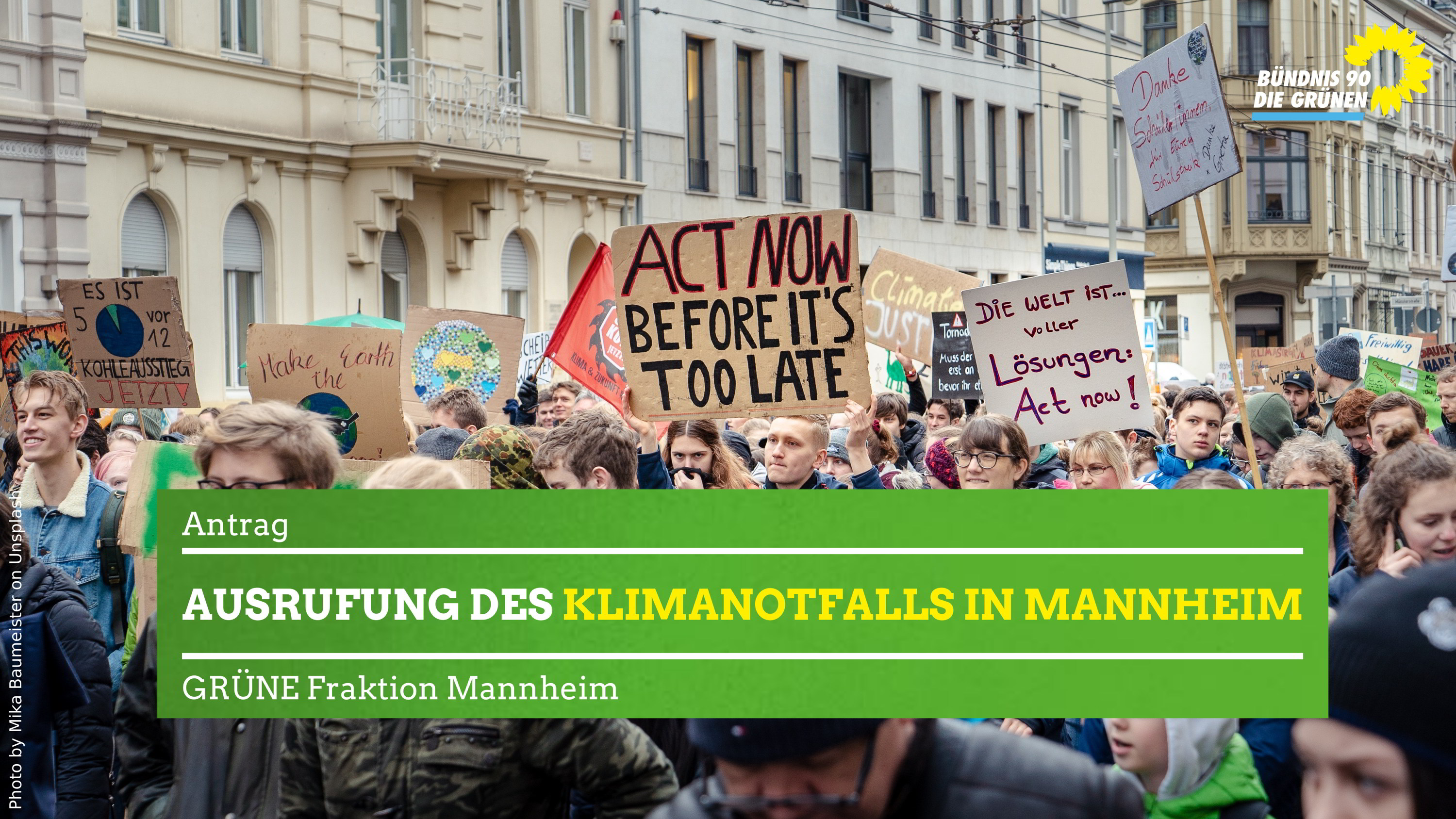 Demonstration für Klimaschutz