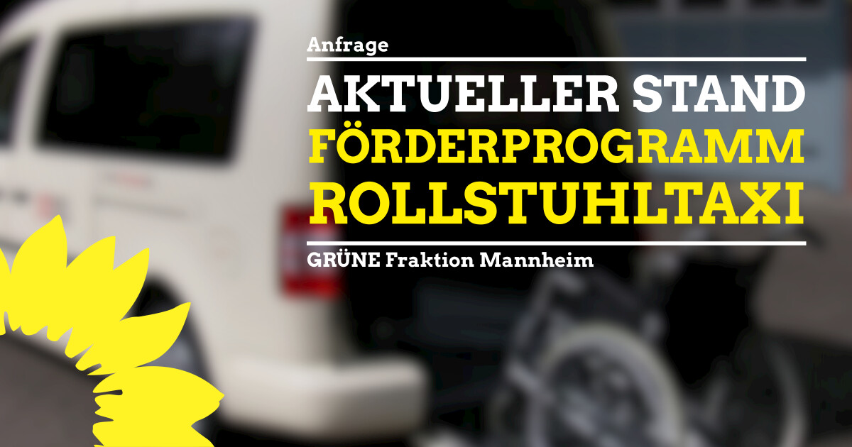 Anfrage Stand Förderprogramm Rollstuhl-Taxi