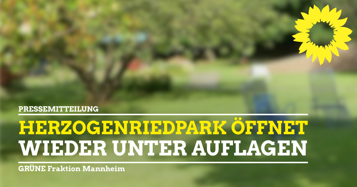 Herzogenriedpark wieder offen!