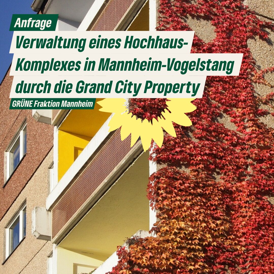 Verwaltung eines HochhausKomplexes in MannheimVogelstang durch die Grand City Property Grüne